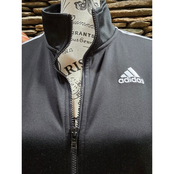 Size XL Adidas Black Zip Front Jacket - Picture 2 of 5